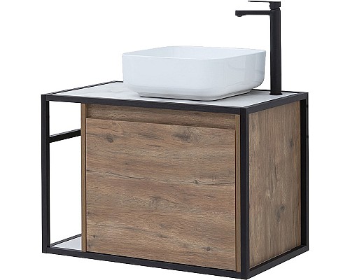 Тумба под раковину Aquanet Nova Lite Loft 75R 261657 подвесная Дуб рустикальный