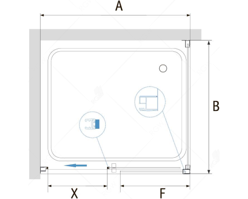 Душевой уголок RGW Passage PA-76 180х120 35087682-11 профиль Хром стекло прозрачное
