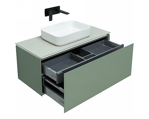 Тумба под раковину Allen Brau Infinity 100 1.21004.CGM подвесная Олива матовая