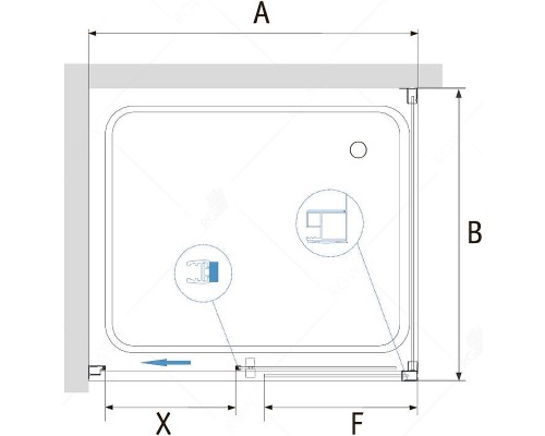 Душевой уголок RGW Passage PA-76 180х120 35087682-11 профиль Хром стекло прозрачное
