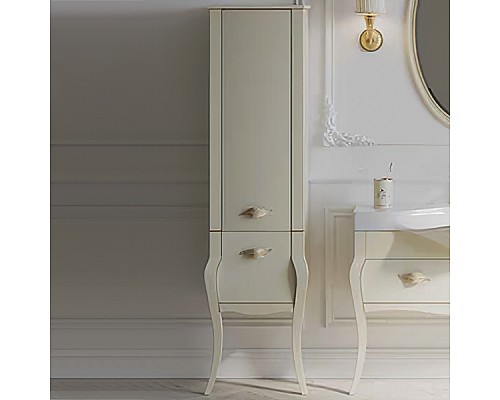 Шкаф пенал Clarberg Borgia 48 BOR0548BG Слоновая кость Патина золото