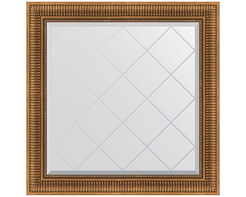 Зеркало Evoform Exclusive-G 87х87 BY 4326 с гравировкой в багетной раме - Бронзовый акведук 93 мм