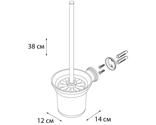 Ершик для унитаза Grampus Laguna GR-7813 Хром