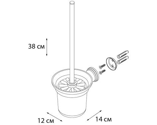 Ершик для унитаза Grampus Laguna GR-7813 Хром