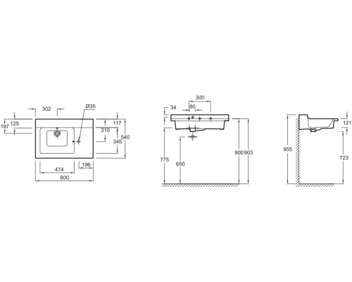 Раковина-столешница Jacob Delafon EXL122-00
