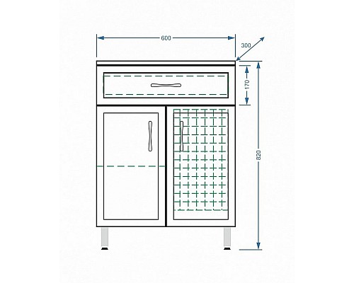 Комод Stella Polar Концепт 60 SP-00000155 напольный Комод Stella Polar Концепт 60 SP-00000155 напольный