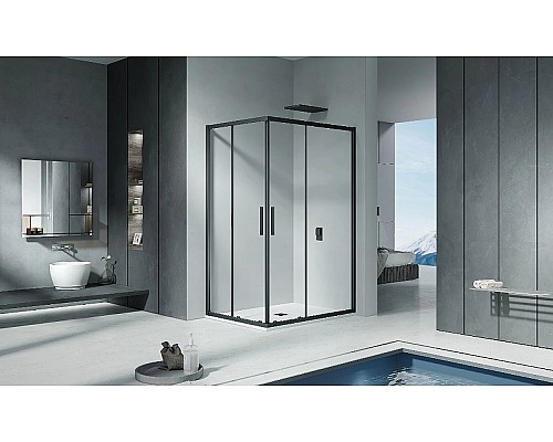Душевой уголок Good Door Cofe CR-120-80-C-B 120x80 КФ00008 Черный
