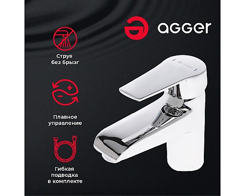 Смеситель для раковины Agger Right A2902100 Хром