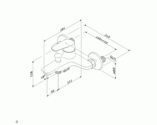 Смеситель для ванны AM.PM Joy F85E10000 Хром Смеситель для ванны AM.PM Joy F85E10000 Хром