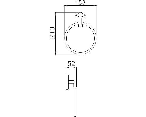 Кольцо для полотенец Haiba HB1904 Хром