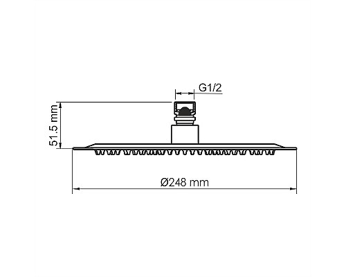 Верхний душ WasserKRAFT Sauer A208 Золото