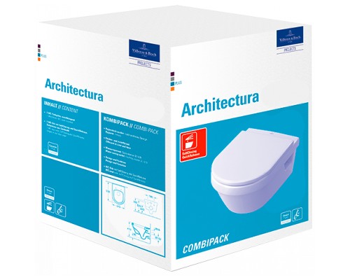 Унитаз Villeroy&Boch Architectura подвесной с сиденьем Микролифт