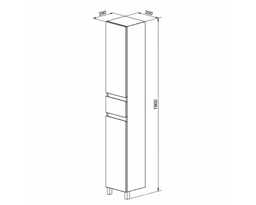 Шкаф пенал Orange Lyon 30 PLY 30-02KR с бельевой корзиной Белый