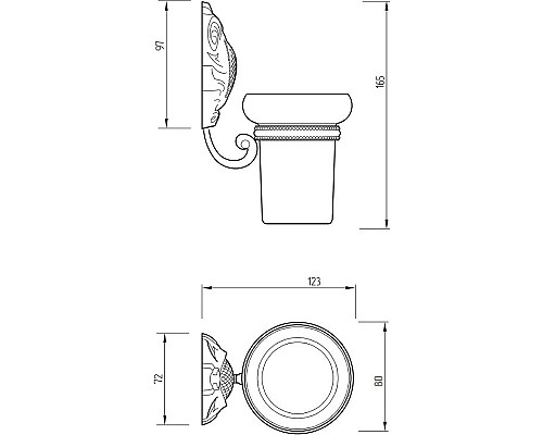 Стакан для зубных щеток Migliore Cleopatra 16677 Золото