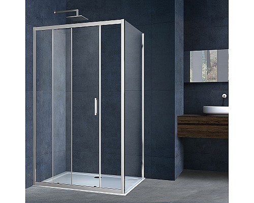 Душевой уголок Vincea Alpha 110x90 VSR-3AL9011CL профиль Хром стекло прозрачное