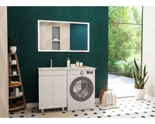 Тумба с раковиной Эстет Barcelona Luxe 120 L ФР-00007065 Белая