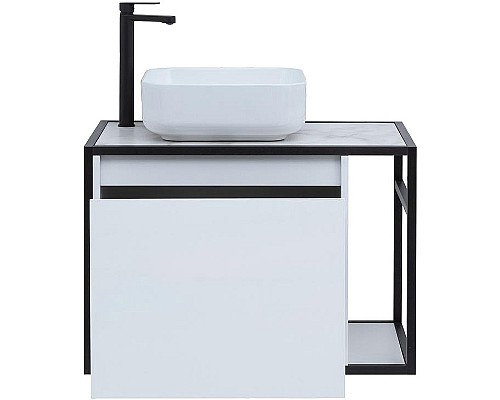 Тумба под раковину Aquanet Nova Lite Loft 75L 261650 подвесная Белый глянец