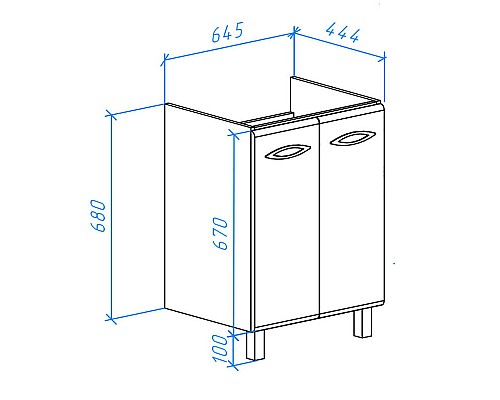 Тумба под раковину Bellezza Джела 70 4639811660019 Белая