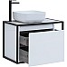Тумба под раковину Aquanet Nova Lite Loft 75L 261650 подвесная Белый глянец