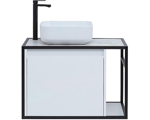 Тумба под раковину Aquanet Nova Lite Loft 75L 261650 подвесная Белый глянец