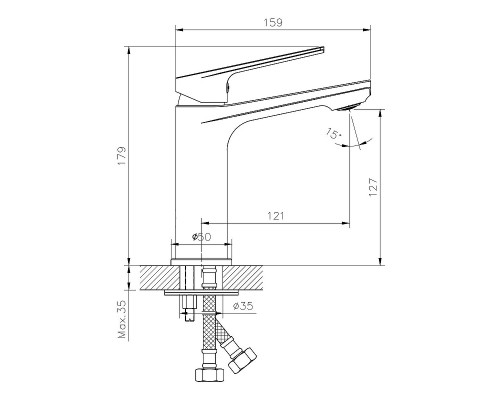 Смеситель для раковины Belz B533 B10533 Хром