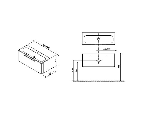 Тумба под умывальник Ravak RING X000000767 белая