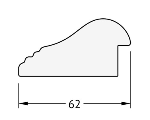 Зеркало Evoform Exclusive 111х51 BY 1144 с фацетом в багетной раме - Палисандр 62 мм