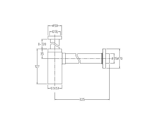 Сифон для раковины Allen Brau Infinity 5.21027-31 Черный матовый
