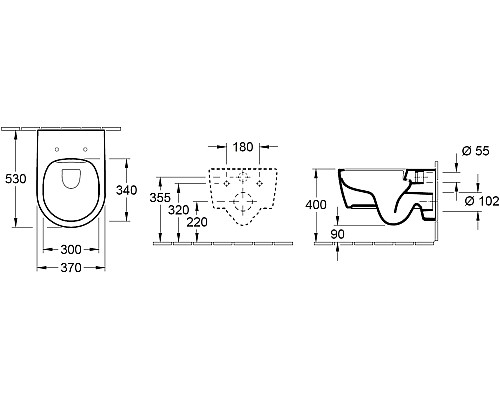 Унитаз подвесной Villeroy & Boch Avento 5656HR01 alpin, безободковый