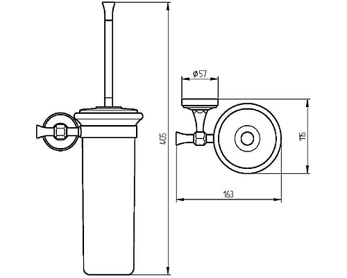 Ершик для унитаза Migliore Fortuna 27736 Белый матовый Золото