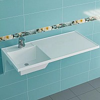 Раковина СанТа Лидер 100 L 900106N на стиральную машину Белая