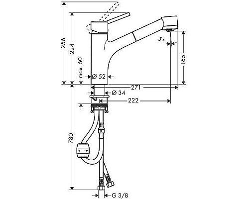 Смеситель для кухни Hansgrohe Talis S 32841000