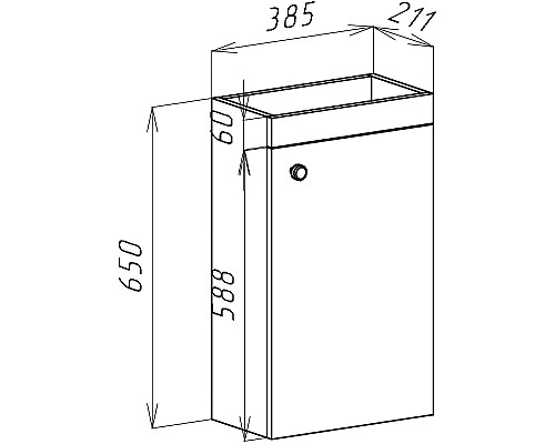Тумба под раковину Bellezza Комо 40 4639005180477 подвесная Дуб светлый