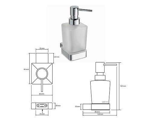 Настенный дозатор для жидкого мыла Bemeta 135009042