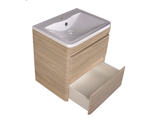 Тумба под раковину подвесная Style Line Атлантика 60 СС-00002217 ясень перламутр