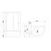 Душевой уголок Royal Bath ВК 120х80 RB8120BK-C-CH-L с поддоном Хром