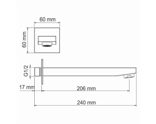 Настенный излив WasserKRAFT A107 для ванны