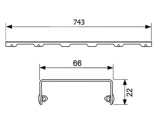 Декоративная решетка TECE drainline lines 600821