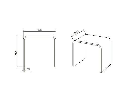 Стульчик для ванной Veconi ST-1 ST-AC-1T прозрачный