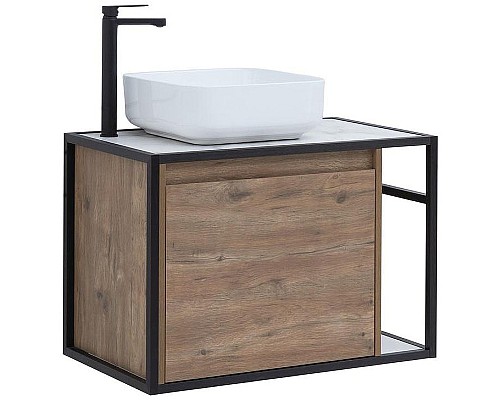 Тумба под раковину Aquanet Nova Lite Loft 75L 261658 подвесная Дуб рустикальный