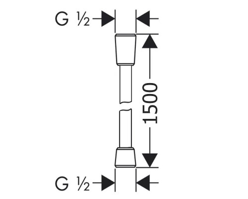 Душевой шланг Excellent Round Silver AREX.SHS.R150SL Хром