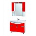 Зеркало со шкафом Bellezza Лагуна 105 4612118000030 с подсветкой Красное Белое