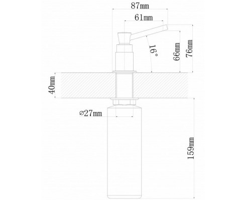 Дозатор для моющего средства Florentina Каскад 703.725.0000.305 Грей