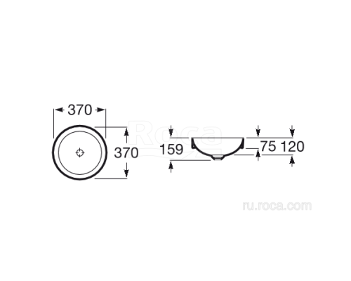 Раковина Roca Inspira Round WB SI 37x37 32752R000