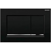 Кнопка смыва GEBERIT Sigma 30 115.883.KM.1 хром-черный глянцевый