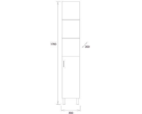 Шкаф пенал Onika Тимбер 30.01 403066 Белый матовый Дуб сонома