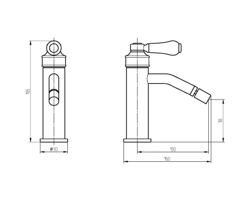 Смеситель для биде Migliore Ermitage Mini 28584 Золото