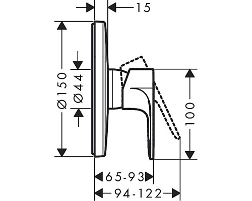 Смеситель для душа Hansgrohe Rebris E 72668670 Черный матовый