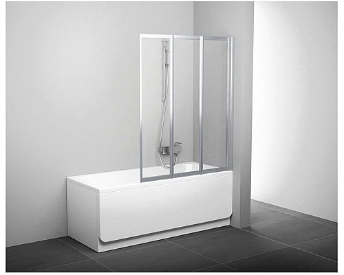 Шторка для ванны Ravak R белая+транспарент 7QRA0103Z1