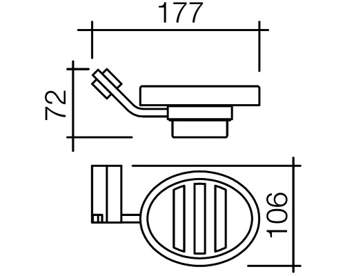 Мыльница Schein Watteau 122C-R Белая Хром